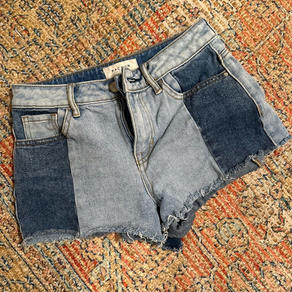PacSun Women's Two-Tone Denim Shorts